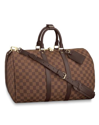 Louis Vuitton Keepall 45 With Shoulder Strap N41428 Brown