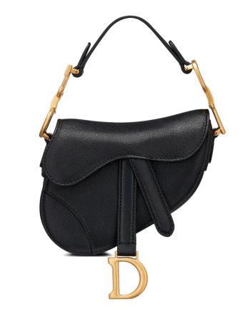 Christian Dior Micro Saddle Bag Black